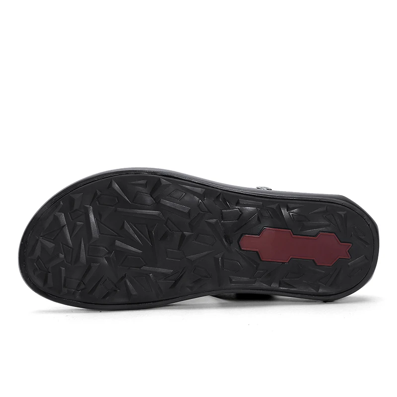 

Sandales homme Summer Sandals Men Leather Classic Roman Sandals 2019 Slipper Outdoor Beach Shoes Flip Flops sandales homme Black