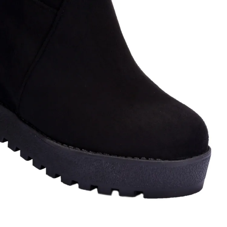 Г. Botas Mujer, большой размер 34-43, пикантные ботфорты фирменного дизайна осенне-зимние X25-26 на толстой платформе