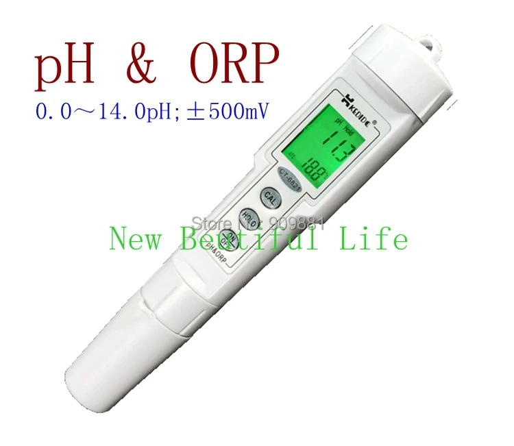 Цифровой портативный водонепроницаемый измеритель PH & ORP с ЖК дисплеем