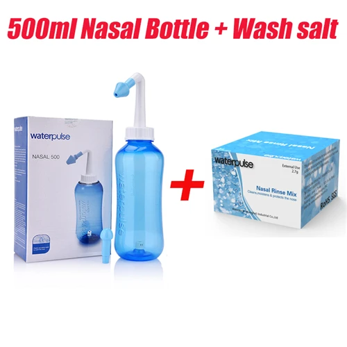 500ml and Salt Уход за носом, очиститель для носа, защита, чистая соль, увлажняет детей и взрослых, избегайте аллергического ринита, очищающий массаж, релаксация 500 мл - Цвет: 500ml and Salt
