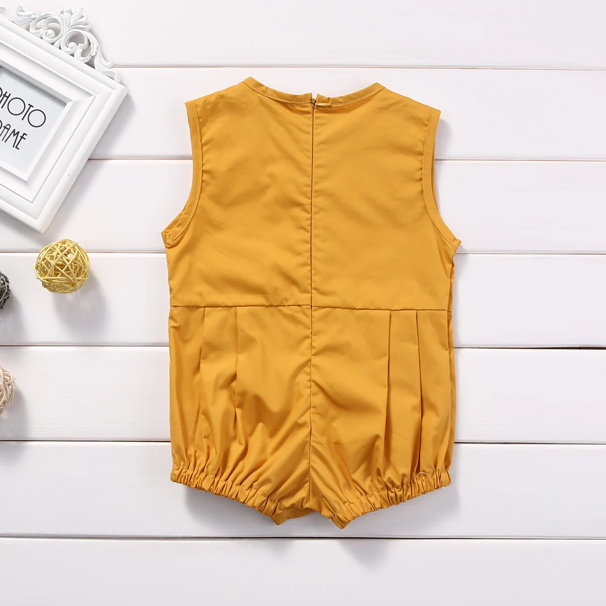 Кружевной комбинезон без рукавов с цветочным принтом для новорожденных и