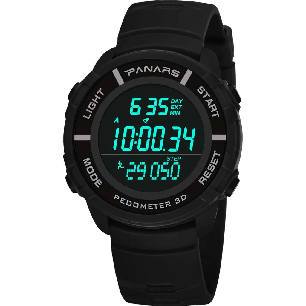 A PANARS светодиодные электронные часы waterproof Running Step Counter мужские модные Спортивные часы наручные часы Reloj deportivo Wd4 - Цвет: A