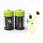 2 шт. новые продукты ZNTER 1,5 в 3000 мАч перезаряжаемая литий-полимерная батарея USB Батарея C размер + Micro usb кабель для зарядки