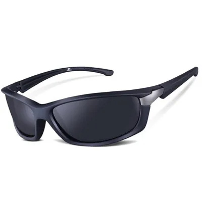 Matte Black Ywjanp, мужские Поляризованные армейские очки, спортивные солнцезащитные очки для вождения, UV400, для рыбалки, мужские тактические солнцезащитные очки, стимпанк, для мужчин, Gafas - Цвет линз: Matte Black