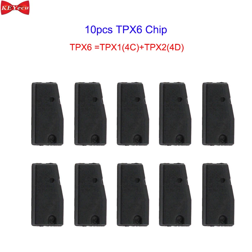 KEYECU 10 шт TPX6 углерода Керамика повторяемые клон транспондер чип = TPX1 (4C) + TPX2 (4D) |
