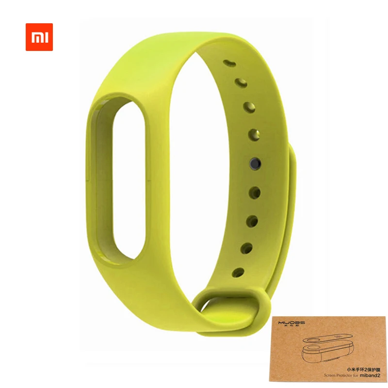 original green Xiaomi mi ремешок цветной браслет mi Band 2 аксессуары сменный умный ремешок силиконовый браслет - Цвет: original green