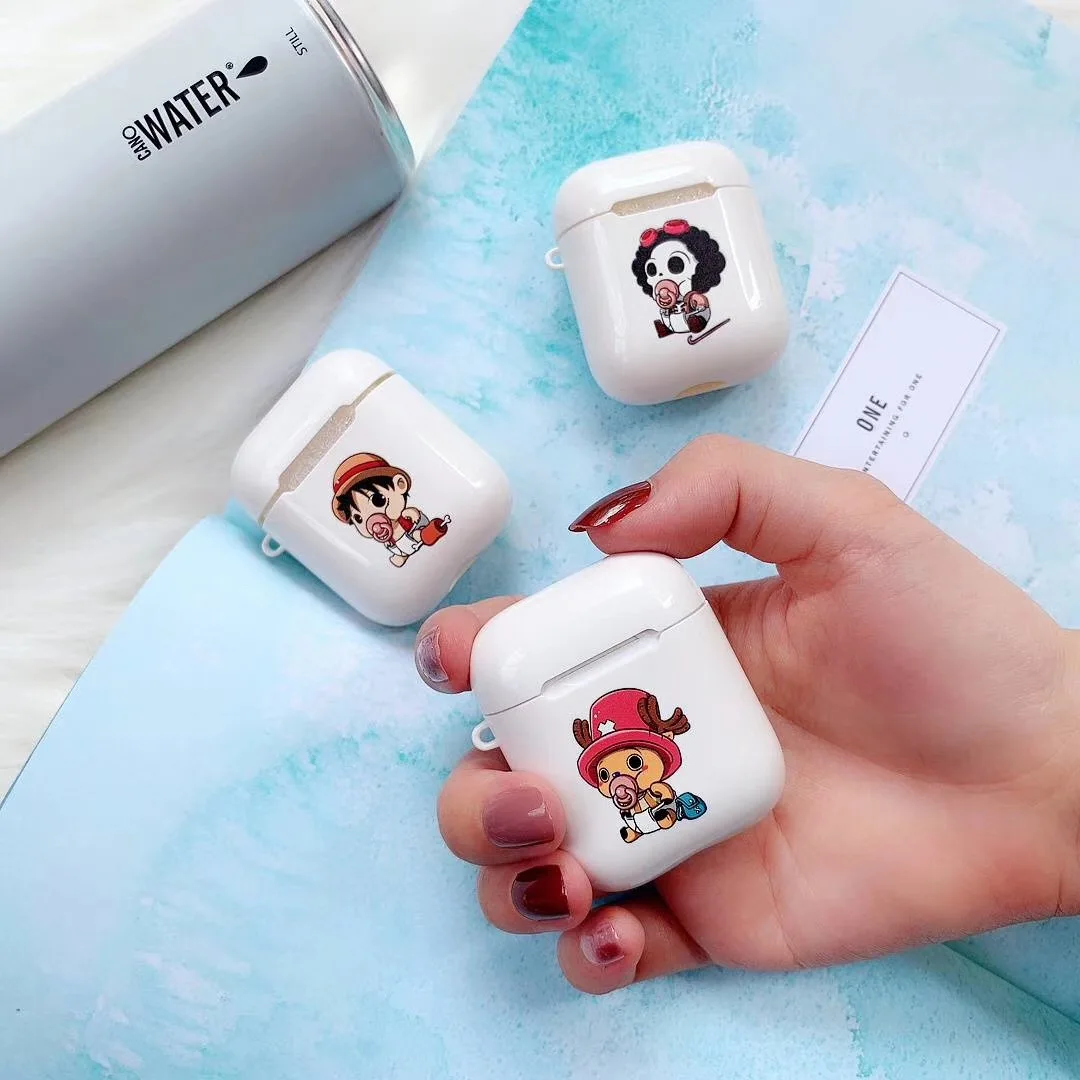 Цельный чехол для Apple Airpods Япония аниме Белый Жесткий ПК Луффи Чоппер детский
