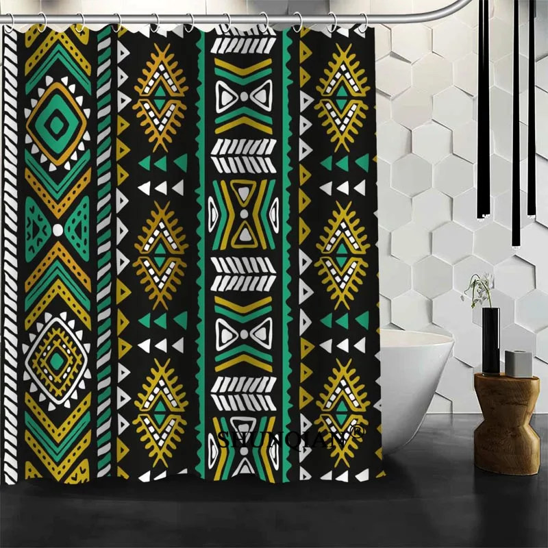 Занавеска для душа с векторным рисунком водонепроницаемая|curtains waterproof|fabric bathroom