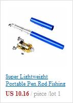 1pc Mini Portable Aluminum Alloy Pocket Pen Shape Fish Fishing Rod Pole With Reel Dropshipping
