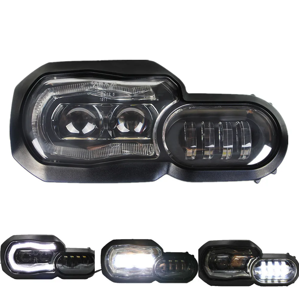 High/Low beam LED Headlight with Angel Eye DRL Assembly Kit and Replacement For BMW F650GS/F700GS/F800GS F800ADV F800R |