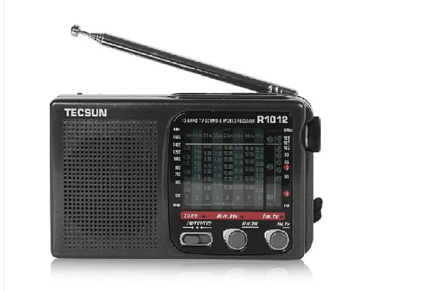 Розничная и полный бренд TECSUN R-1012 высокое качество MW SW FM-tv 12 диапазонов мира радио приемник