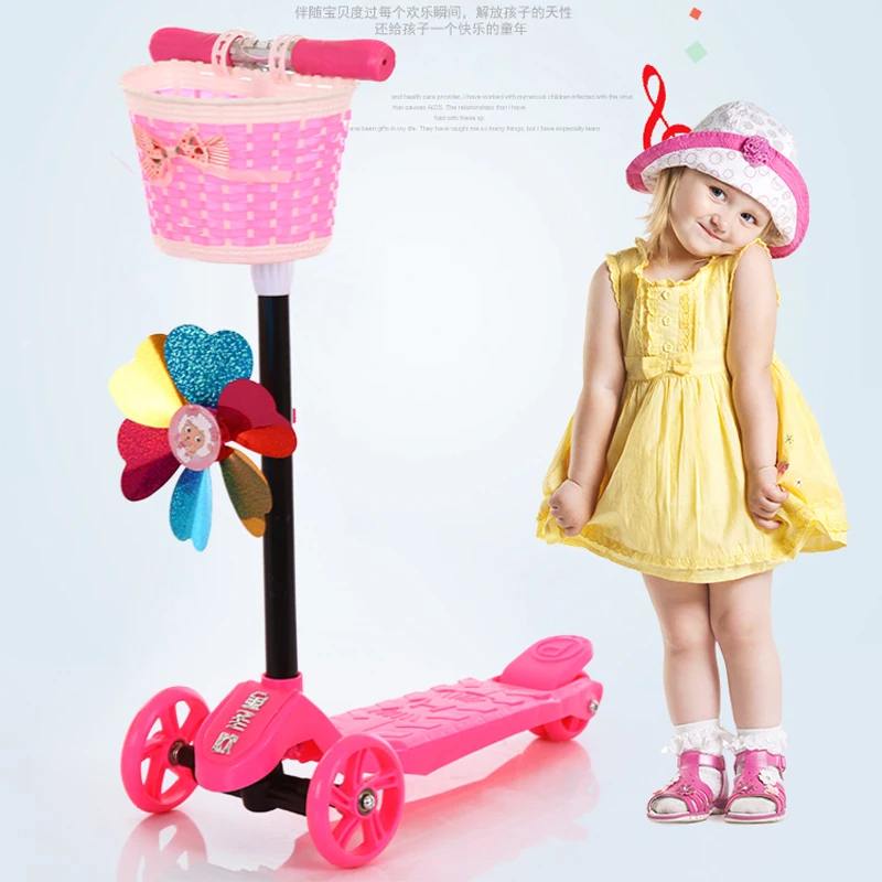 Детей самокат детский Самокат Ноги 4 колеса роликовые коньки складной фут скутер