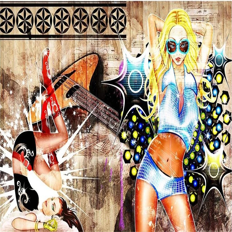 

beibehang Customize any size mural wallpaper fashion personality bar KTV tooling background decorative painting