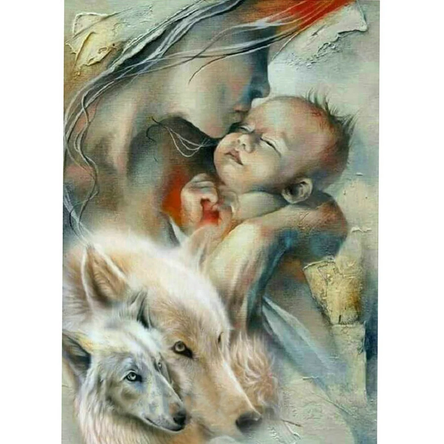 Алмазная вышивка абстрактная мамина малыш своими руками 5d алмазная живопись