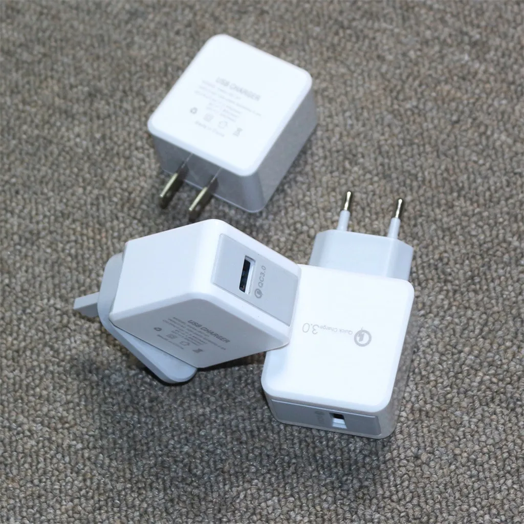 QC3.0 USB порт зарядное устройство Быстрая зарядка для iPhone для Samung UK/US/EU вилка настенный адаптер Мобильный Универсальный зарядный телефон для LG G5