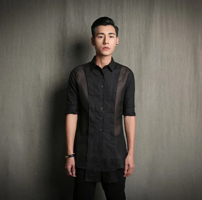 Мужская одежда в готическом стиле Харадзюку модная повседневная сексуальная