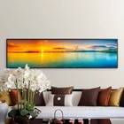 Картина на холсте, с изображением современного пейзажа, восхода, моря, горы, для гостиной, без рамки