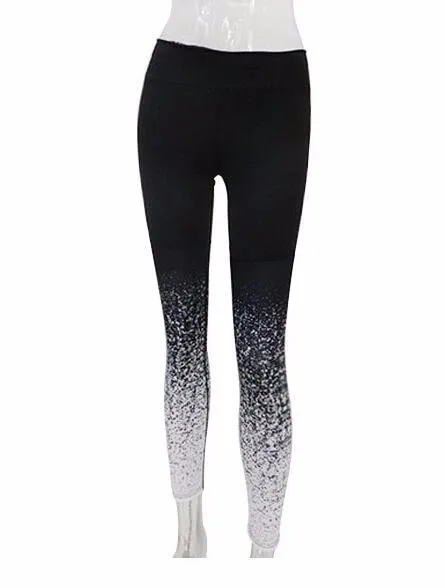 Black pants Женский градиентный спортивный бюстгальтер для фитнеса+ штаны, комплект из 2 предметов, высокие эластичные спортивные Леггинсы, комплект для йоги, женские спортивные костюмы, одежда для спортзала, спортивная одежда - Цвет: Black pants
