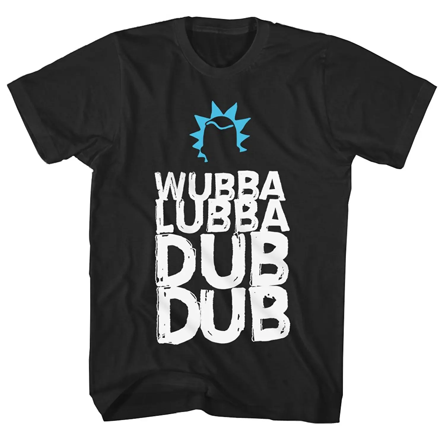 Возьмите Рик и Морти Wubba Lubba Dub черная футболка Санчез|Мужские футболки| |