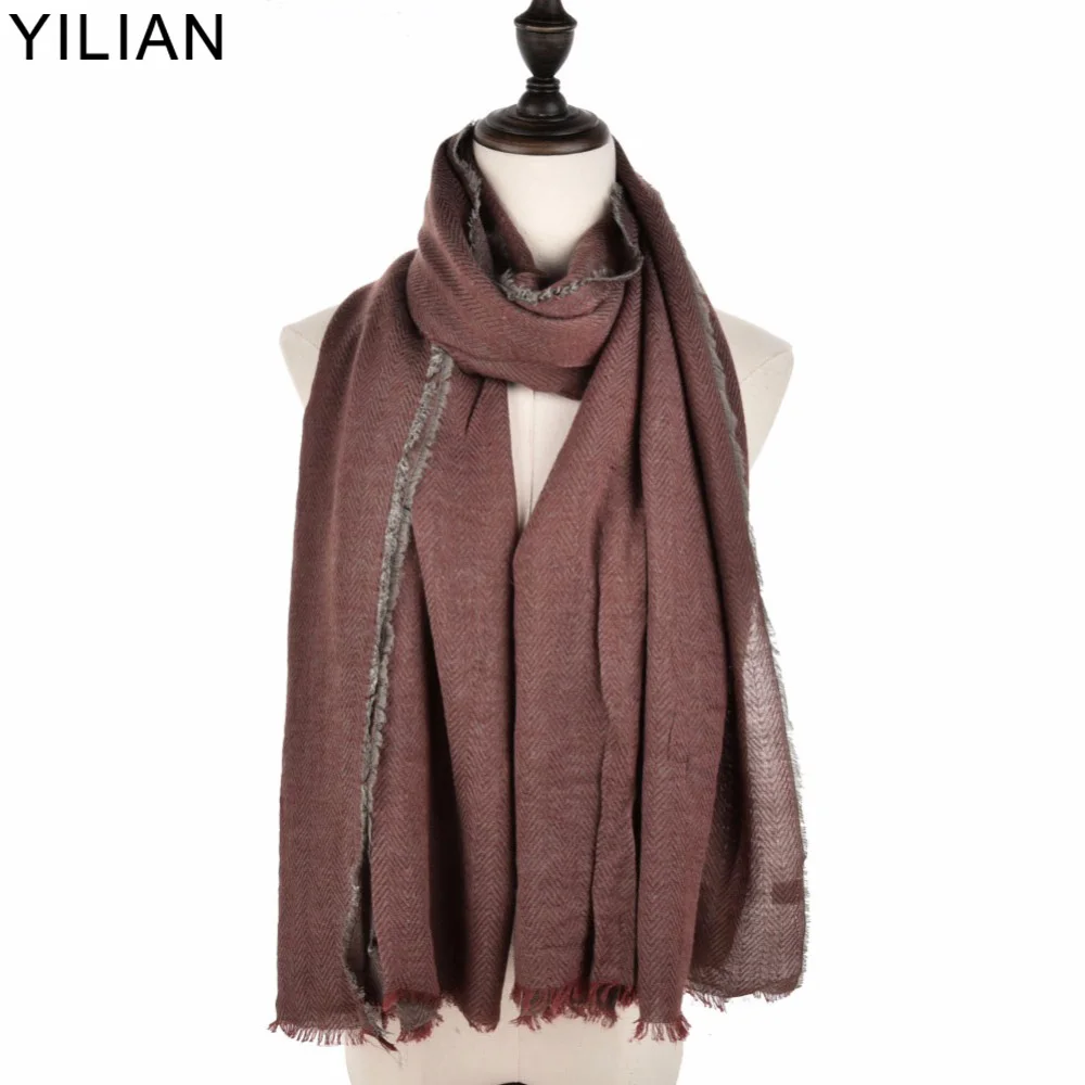 Бренд YILIAN зимний женский шарф с геометрическим рисунком модные длинные теплые