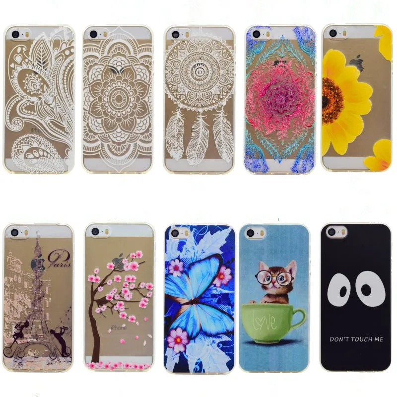 Для iphone 5S SE 5 6 7 Plus Чехол силиконовый чехол милый Кот Цветок сотовый телефон сумка