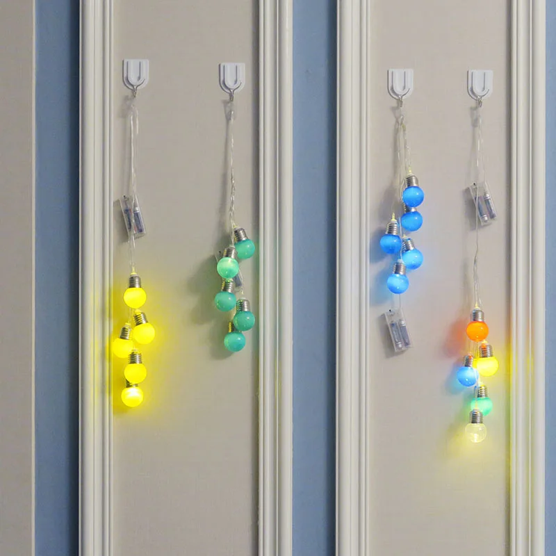 СВЕТОДИОДНАЯ Гирлянда в виде лестницы цветные LED лампочки-ленты с шариками