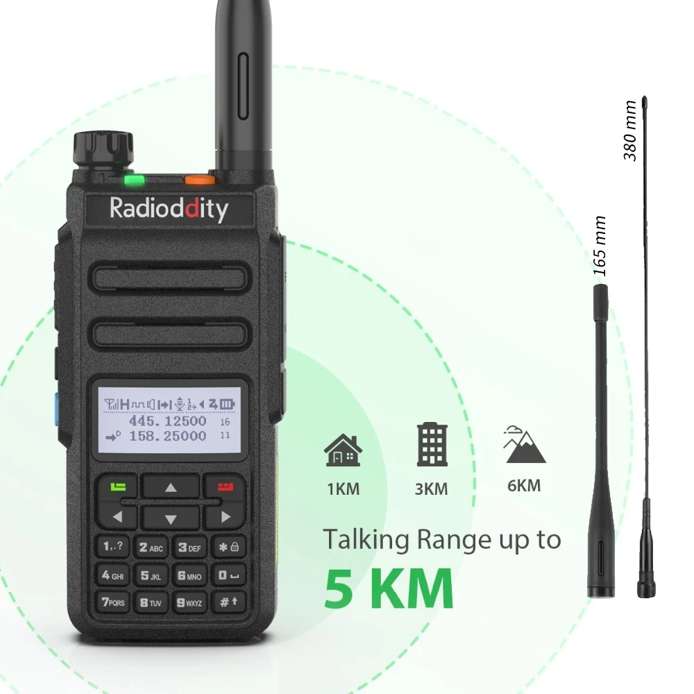 Radioddity GD 77 Dual Band Time Slot DMR две антенны цифровой аналоговый двухстороннее радио 136