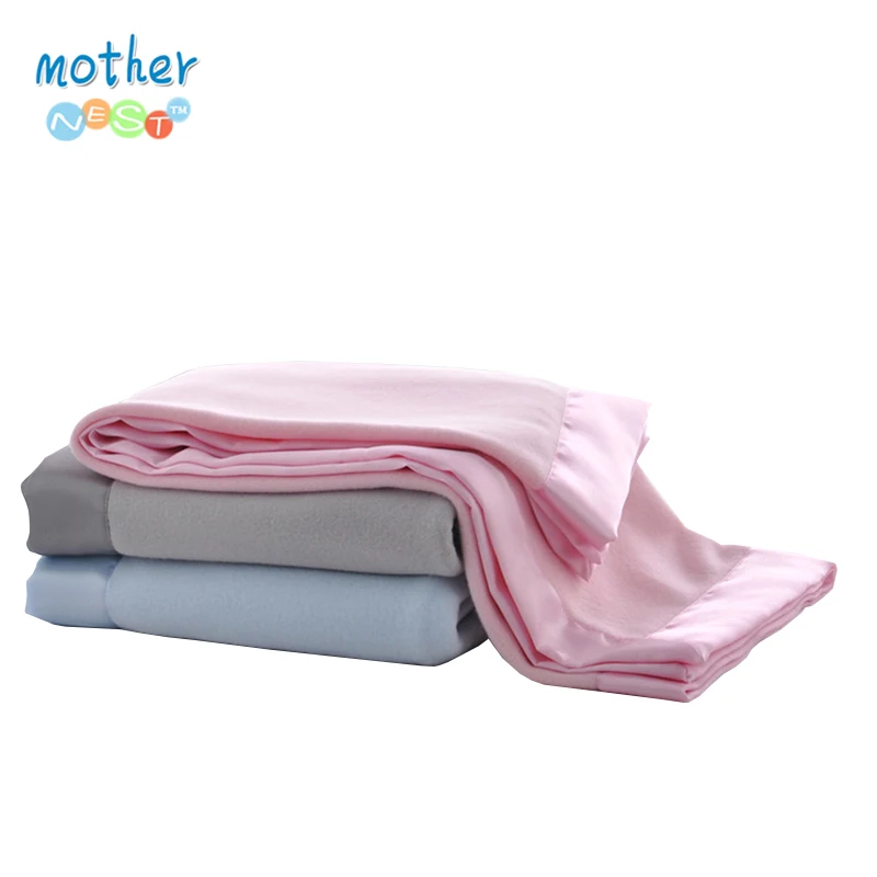Mother Nest мягкие детские одеяла атласная отделка двухслойный флис ткань постельные принадлежности подарки для новорожденных мальчиков и девочек или родителей 29x39in