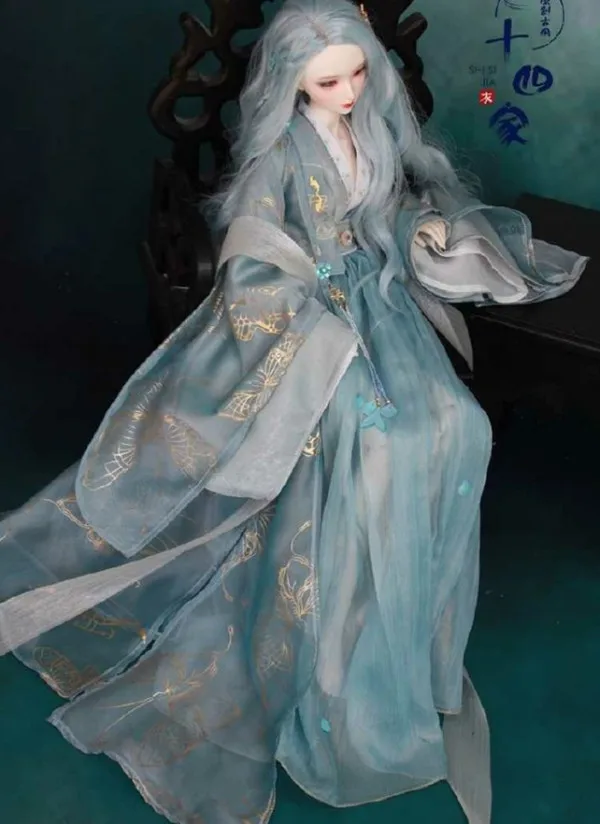 3 BJD кукла платье Китай древний костюм розовый цвет-sd16