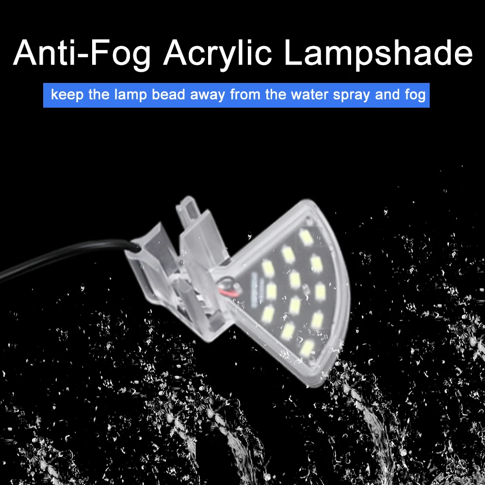 Senzeal M3 Fan-shaped Aquarium LED lighting Lamp Clip-on Aquarium Fish Tank Water Grass Light 220V/110V 5W Freshwater Led EU US