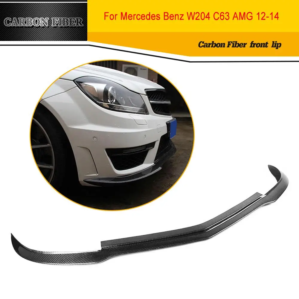 

Carbon Fiber Car Styling Front Lip Spoiler Apron For Benz W204 C63 AMG Bumper 2012-2014