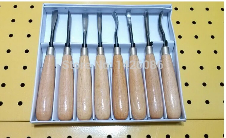 

Professional Wood Carving Hand Chisels Tools Kit Woodworking Professional Gouges for Carpenters, Wood Turners ,8 PICS