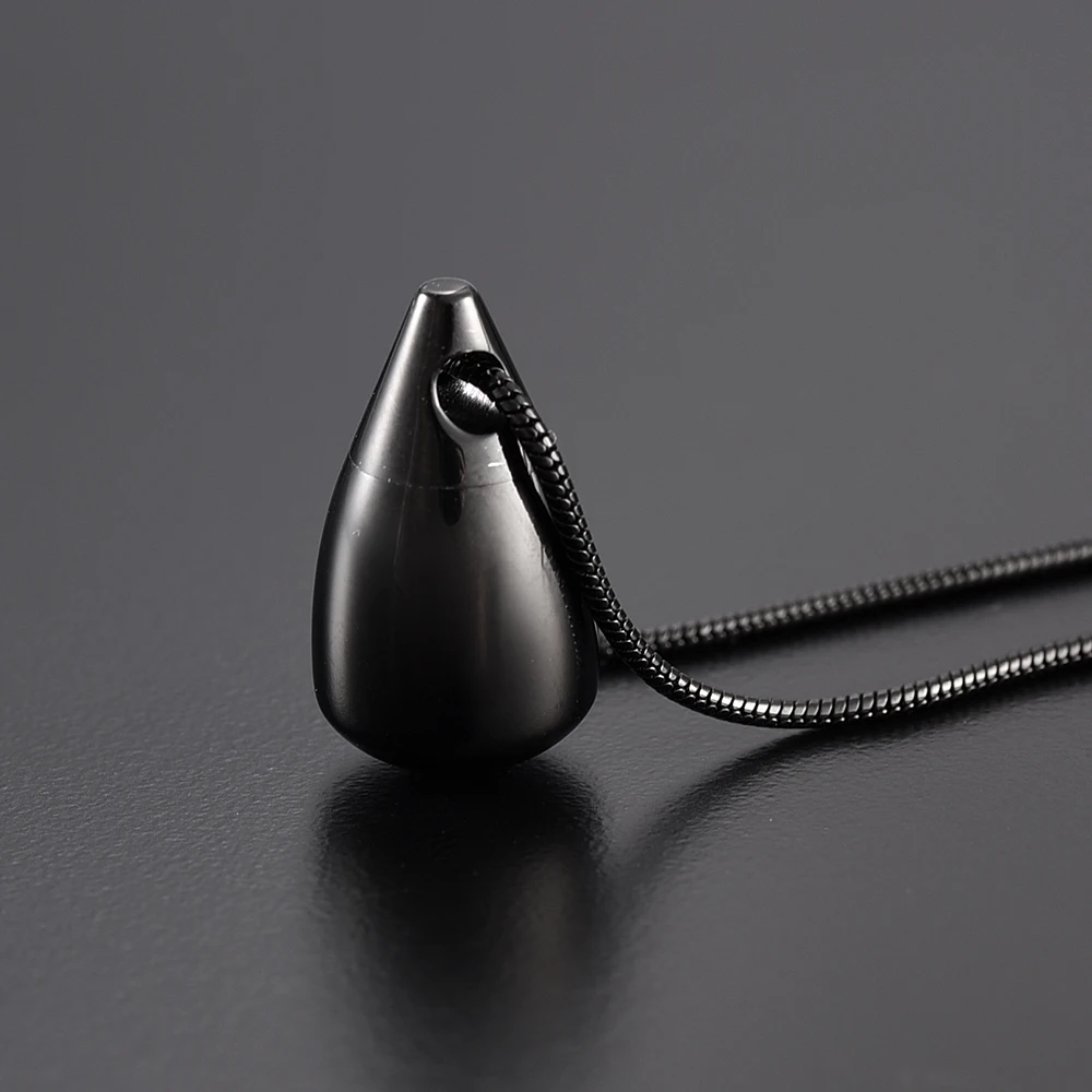 IJD9924 высокополированное ожерелье для кремации из нержавеющей стали с каплями