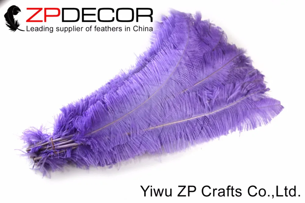 ZPDECOR-plumas de avestruz lavanda para sombreros, artesan&iacute;a, disfraz, boda, 55-60CM(22-24 pulgadas), Nandu, env&iacute;o gratis, 50 unids/lote-5