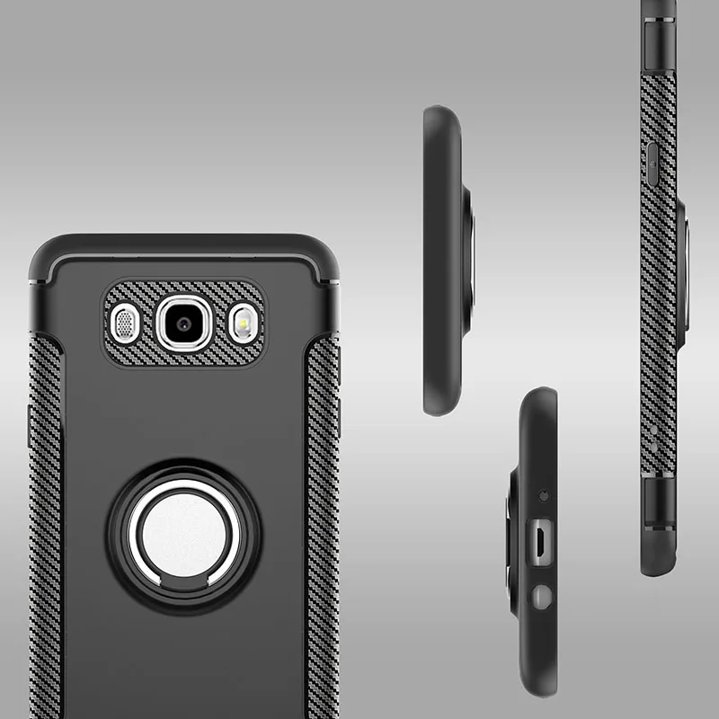 Для Samsung J7 2016 чехол Роскошный ПК ТПУ металлический магнит для Galaxy с держателем