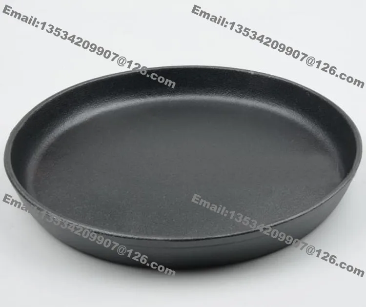 25 см круглая плита чугунный стейк гриль сковорода кухонная с деревянной