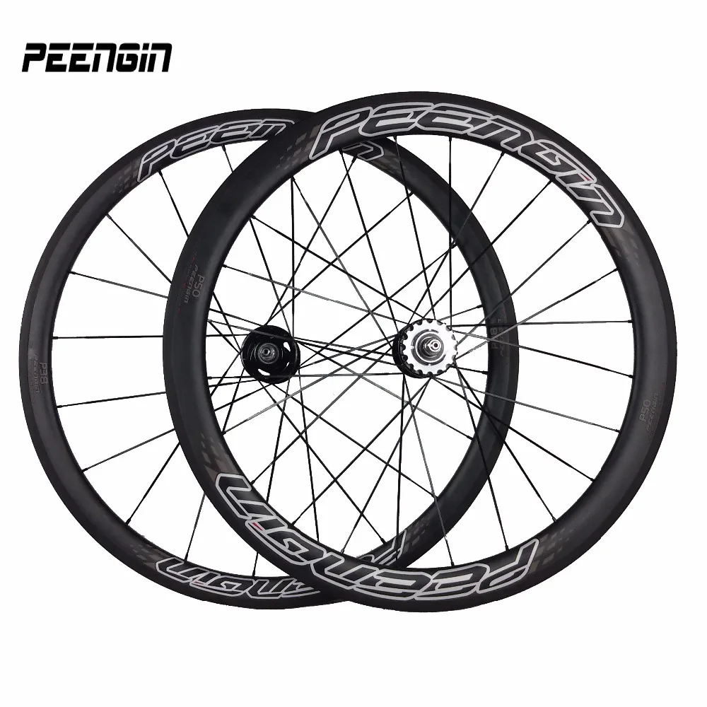 Fixie Bicycle Wheels 700C 38mm Front 50mm Rear Mixed Clincher Carbon Fixed Gear Bike Parts Wheelsets V Brake Systems Fietswielen