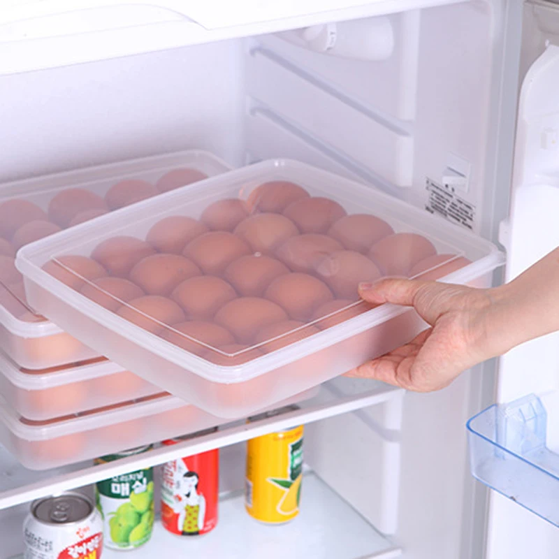 Большой яйцо холодильник контейнер коробка для хранения с крышкой 25 сетки