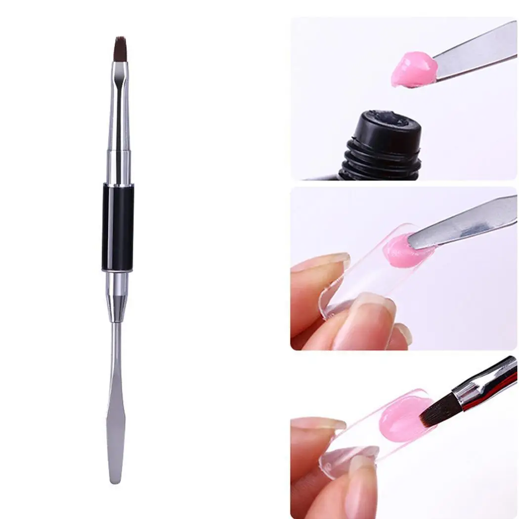 Brush Head Handle Liner Poly Tools Gel Nailbrush Nail Pen Pens with Home UV Salom etc Use Double Art | Красота и здоровье