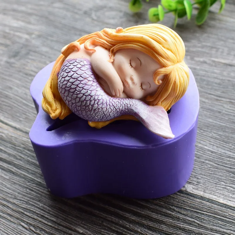 Silicone 3D Mermaid Cake Decoration Handmade Soap Ccandle Aaroma Stone Mold Tools SQ17208 | Дом и сад