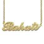 Ожерелье из серебра 925 пробы с именем AILIN, покрытое 18-каратным золотом, полностью каменное, персонализированное ожерелье с именной табличкой, рождественские украшения на заказ, подарок
