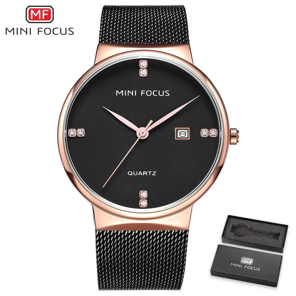 MINIFOCUS мужские s часы лучший бренд класса люкс мужские наручные часы кварцевые наручные часы мужские водонепроницаемые часы из нержавеющей стали Relogio Masculino часы мужские - Цвет: gold black