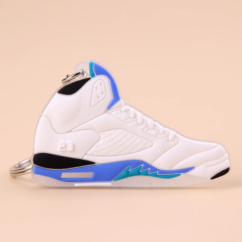 Picture Color8 Брелок новые экзотические мини Jordan 5 ретро обуви ключевая цепь Для мужчин и Для женщин детские подарочные брелки на баскетбольных кроссовок ключ держатель porte Clef - Цвет: Picture Color8