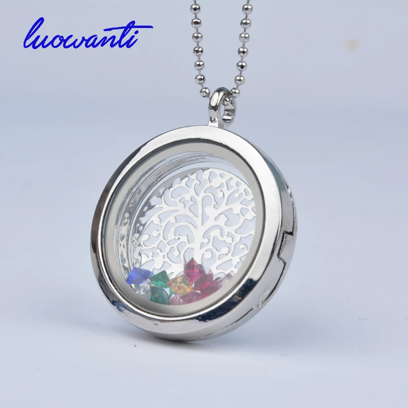 Бесплатная Цепочка стразы и Дерево Шарм 30 мм Хрустальная Подвеска Серебряные