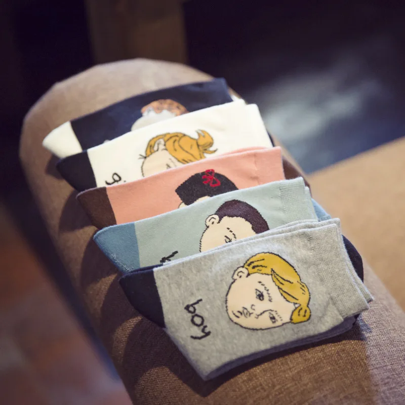 10 Пар/лот 2016 Новых мужчин носки и мультфильм голову хлопчатобумажные оптом |