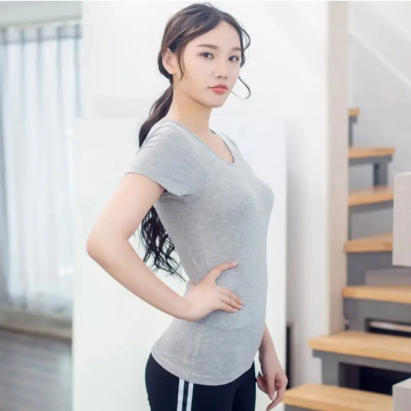 Футболки с нагрудной подкладкой Повседневная дышащая футболка круглым вырезом и