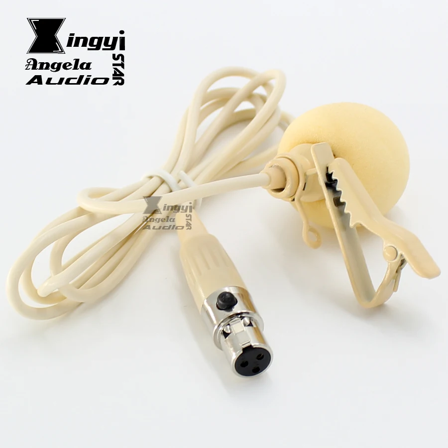 Кожаный цветной XLR 3 Pin TA3F штекер зажим для галстука на лацкане микрофон