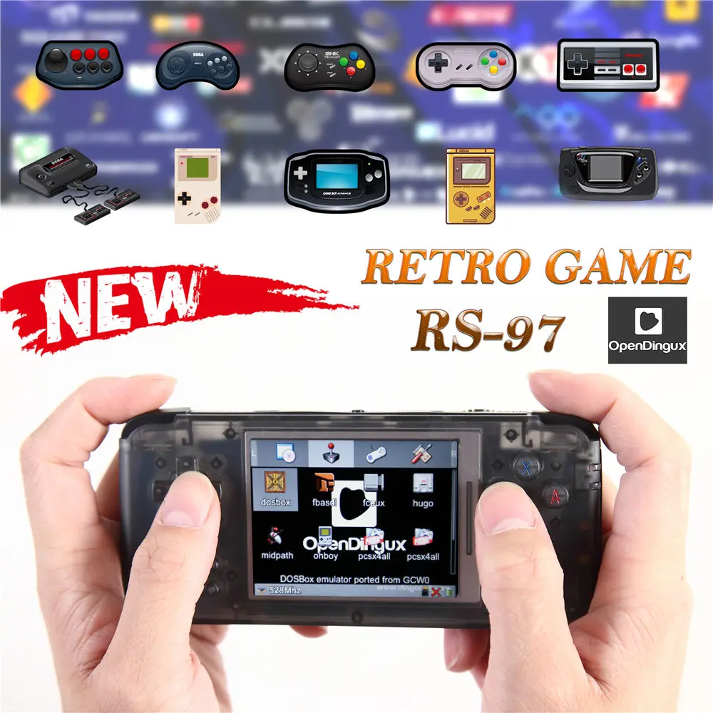RS 97 Ретро портативная игровая консоль 3 0 дюймовая встроенный 1151 разные игры