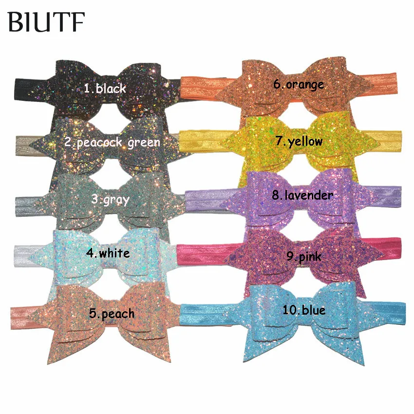 10 шт./лот бутик повязка на голову эластичная с 5 ''бутик блеск синтетическая