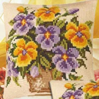 TH flowers 05 набор для рукоделия Подушка с вышивкой из акриловой пряжи Гобелен Холст Подушка спереди вышивка крестом наволочка - Цвет: Коричневый
